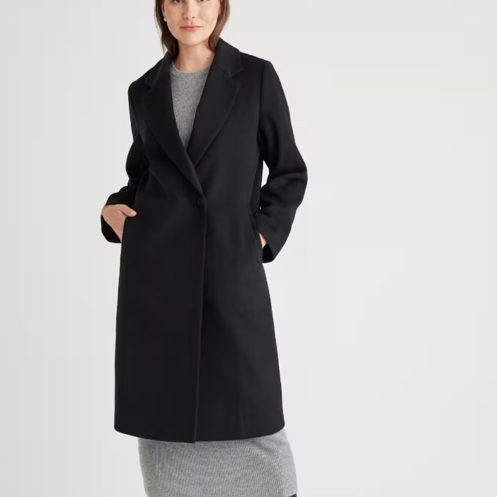 Quince Italian Wool Classic Single-Breasted Coat